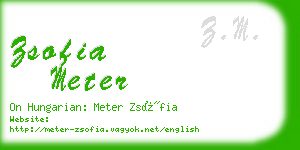 zsofia meter business card